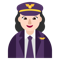 Woman Pilot- Light Skin Tone emoji on Microsoft